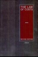 Cover of: The law of costs