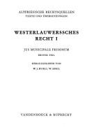 Cover of: Westerlauwerssches Recht.