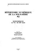 Cover of: Répertoire numérique de la sous-série 4Q by Archives départementales de l'Orne.