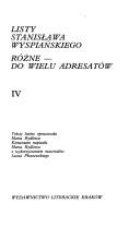 Listy zebrane by Stanisław Wyspiański
