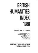 Cover of: British humanities index. by editor: Lyn Duffus.