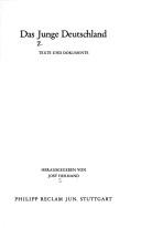 Cover of: Das Junge Deutschland: Texte und Dokumente