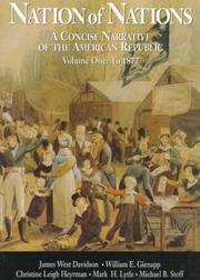 Cover of: Vol. I Nation of Nations: A Concise Narrative of the American Republic