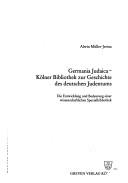 Germania Judaica by Alwin Müller-Jerina