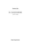 Cover of: Il canzoniere (1900-1954) by Umberto Saba