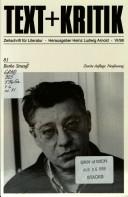Cover of: Botho Strauss by herausgegeben von Heinz Ludwig Arnold.