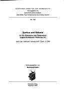 Cover of: 'Pontus und Sidonia' in der Eleonore von Österreich zugeschriebenen Fassung (A): nach der Gothaer Handschrift Chart. A 590