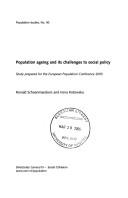 Cover of: Population Ageing And Its Challenges to Social Policy (Population Studies)