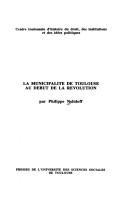 Cover of: La municipalité de Toulouse au début de la Révolution