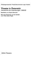 Theater in Österreich by Notring der Wissenschaftlichen Verbände Österreichs