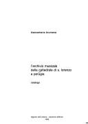 Cover of: archivio musicale della Cattedrale di S. Lorenzo a Perugia: catalogo