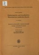 Cover of: Dialektologisches und etymologisches Wörterbuch der ostjakischen Sprache.: Unter Mitarbeit von Liselotte Böhnke, Gert Sauer und Brigitte Schulze.