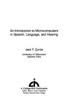 Cover of: introduction to microcomputers in speech, language, and hearing