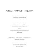 Cover of: Object, image, inquiry: the art historian at work : report on a collaborative study by the Getty Art History Information Program (AHIP) and the Institute for Research in Information and Scholarship (IRIS), Brown University