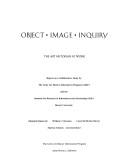 Cover of: Object, image, and inquiry: the art historian at work