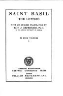 Cover of: The letters by Basil of Caesarea