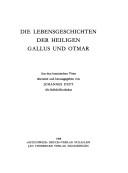 Die Lebensgeschichten der Heiligen Gallus und Otmar by Duft, Johannes