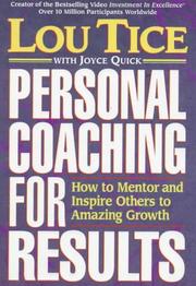 Cover of: Personal coaching for results by Louis E. Tice