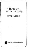Cover of: Three by Peter Handke