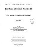 Cover of: Bus route evaluation standards