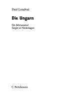 Cover of: Die Ungarn by Paul Lendvai