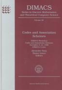 Codes and association schemes by DIMACS Workshop Codes and Association Schemes (1999 DIMACS Center)