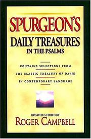 Cover of: Spurgeon's daily treasures in the Psalms by Roger F. Campbell