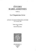Cover of: Le Cinquiesme livre: actes du Colloque international de Rome (16-19 octobre 1998)
