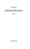 Cover of: Sonnengeflecht: Roman