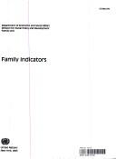 Cover of: Family indicators by Department of Economic and Social Affairs, Division for Social Policy and Development, Family Unit.