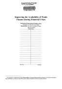 Cover of: Improving the availability of trade finance during financial crises