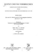 Cover of: Justiz und NS-Verbrechen by Redaktion Karl Dietrich Bracher ... [et al.].