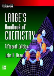 Cover of: Lange's Handbook of Chemistry by John A. Dean