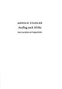 Cover of: Ausflug nach Afrika by Arnold Stadler
