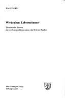 Cover of: Werkruinen, Lebenstrümmer: literarische Spuren der "verlorenen Generation" des Dritten Reiches
