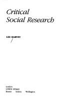 Cover of: Critical Social Research (Contemporary Social Research) by Lee Harvey