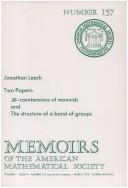 Cover of: Two Papers: Eta-Coextensions of Monoids & the Structure of a Band of Groups (Memoirs of the American Mathematical Society; No. 157)