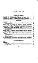 Cover of: National Environmental Technology Act of 1993: hearing before the Committee on Environment and Public Works, United States Senate, One Hundred Third Congress, first session, on S. 978 a bill to establish programs to promote environmental technology, and for other purposes, May 21, 1993.