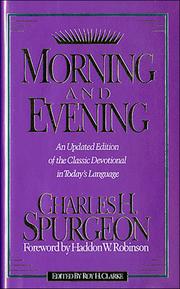 Cover of: Morning and evening by Charles Haddon Spurgeon