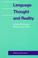Cover of: Language, thought, and reality