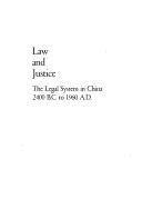 Cover of: Law and justice by Phillip M. Chen