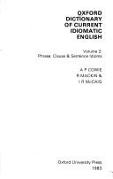 Cover of: Phrase, clause & sentence idioms by A. P. Cowie, R. Mackin, I. R. McCaig, A. P. Cowie