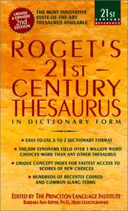 Cover of: Roget's 21st Century Thesaurus by Princeton Language Institute Editors