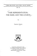 Cover of: Fair representation, the NLRB, and the courts | Timothy J. Boyce