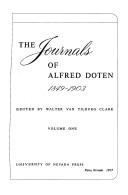 Cover of: The journals of Alfred Doten, 1849-1903