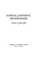 Samuel Johnson, biographer by Robert Folkenflik