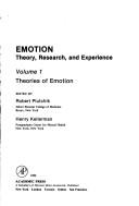 Cover of: Emotion: Theory Research and Experience (Emotion, theory, research, and experience)