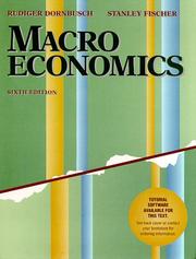 Cover of: Macroeconomics by Rudiger Dornbusch, Stanley Fischer, Richard Startz, Rudiger Dornbusch