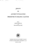 Cover of: Essays in ancient civilization presented to Helene J. Kantor