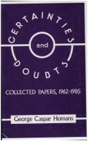 Cover of: Certainties and Doubts: Collected Papers, 1962-1985